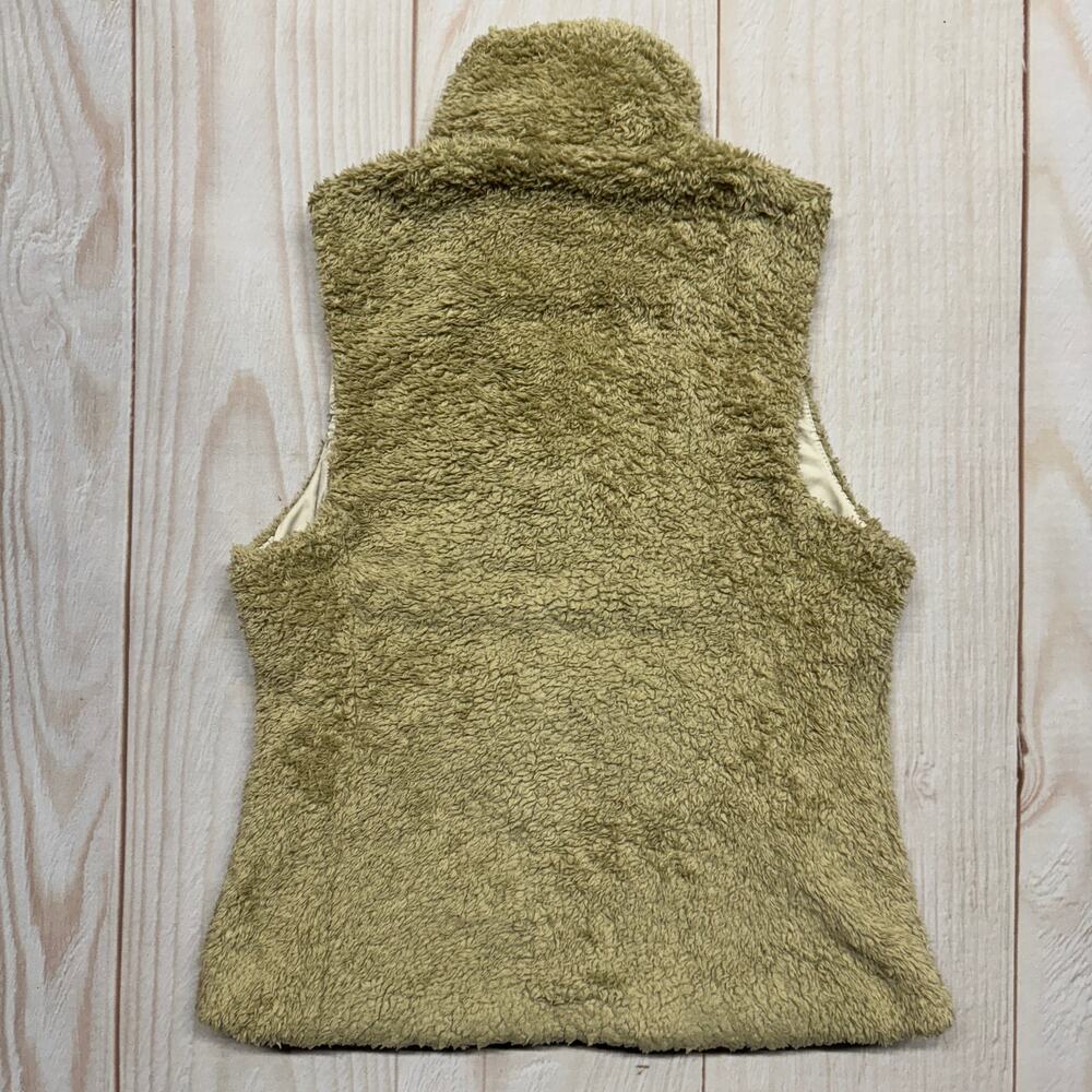 Patagonia Los Gatos Womens Size Small Sherpa Pile Fleece Fuzzy Vest Beige Hiking - Picture 3 of 7